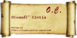 Olvasó Cintia névjegykártya